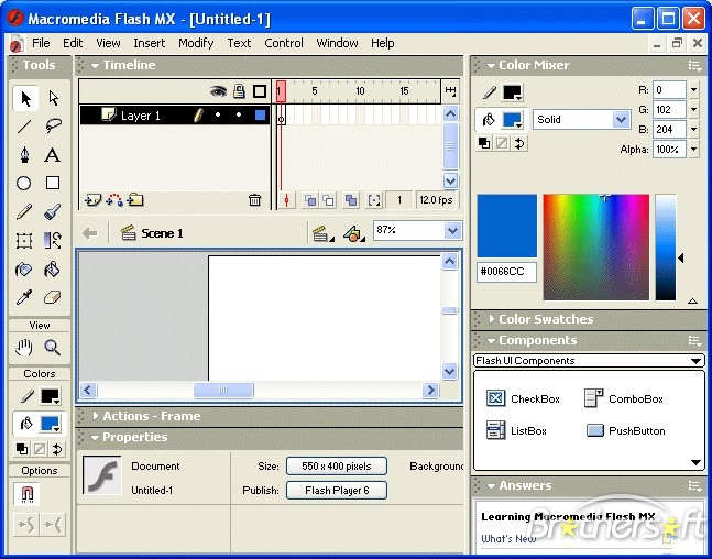 macromedia flash download with publisher